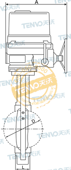 AL型電動對夾式軟密封蝶閥結(jié)構(gòu)圖