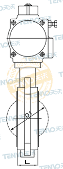 氣動對夾式軟密封蝶閥結(jié)構(gòu)圖