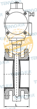 氣動法蘭軟密封蝶閥結(jié)構(gòu)圖